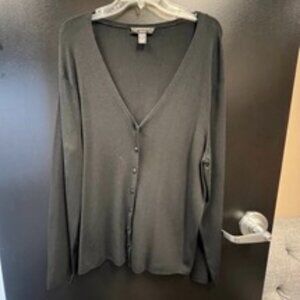 2x Black Button-Up Cardigan Formal or Casual